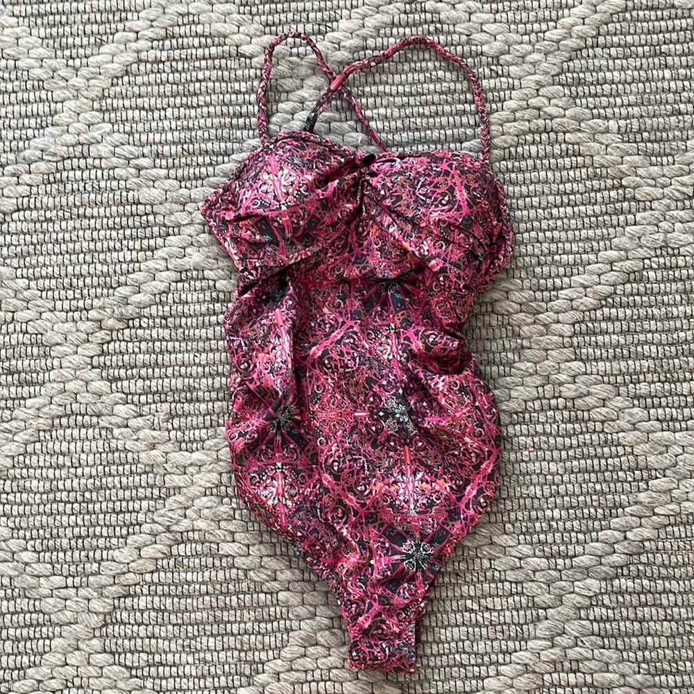 Carnival pink one piece swimsuit